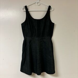 Gap Fit Flare Black Dress Women's Sleeveless Linen & Cotton Size 10